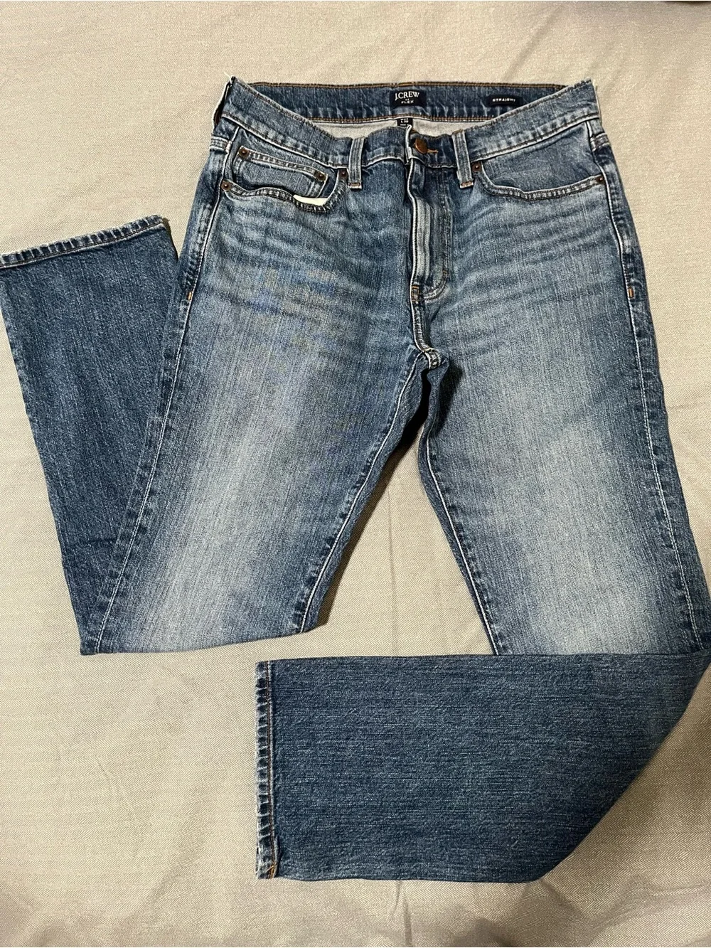 J. Crew Men’s 99% Cotton Light Blue Straight Jeans 29W 30L